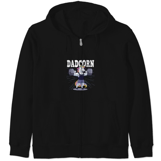 Discover Dadcorn Daddy Unicorn Grandpa Uncle Fathers Day Zip Hoodies