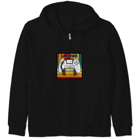Discover game lovers joystick headset Zip Hoodies