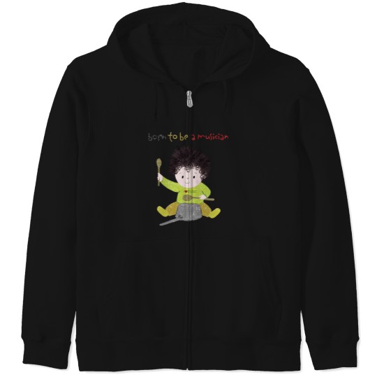Discover Playful nursery ‘Born to be a musician” design Zip Hoodies