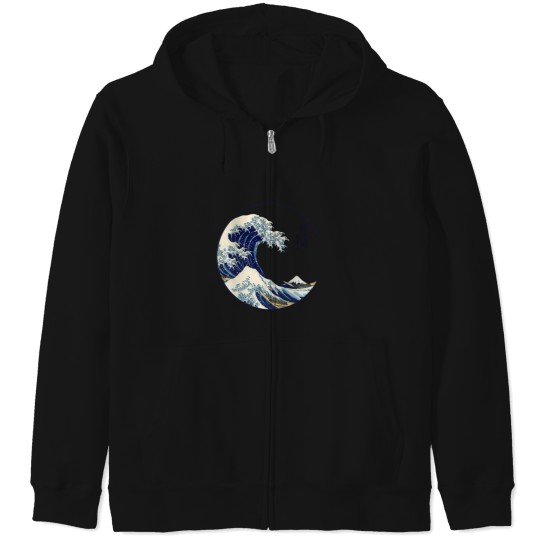 Discover The Great Wave Off Kanagawa By Hokusai Zip Hoodies