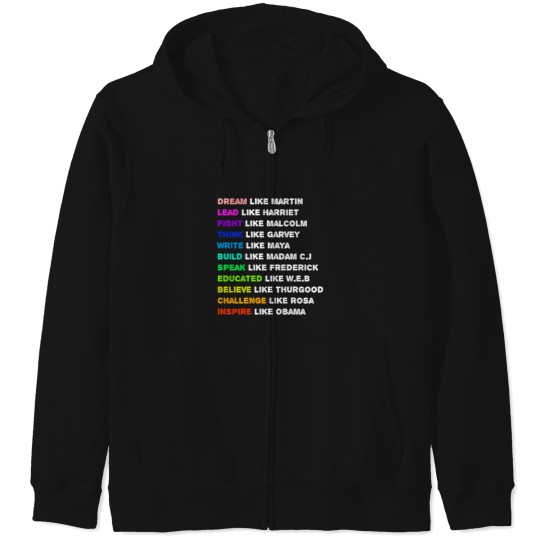 Discover Dream Like Martin Lead Like Harriet Women Black History Gift Zip Hoodies