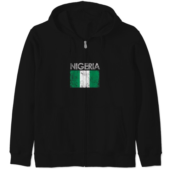 Discover Nigeria Nigerian Flag Pride Gift Zip Hoodies