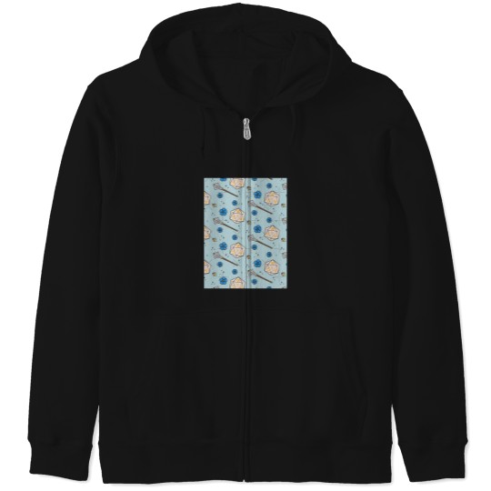 Discover Pike Trickfoot d20 Dice Pattern Graphic Zip Hoodies