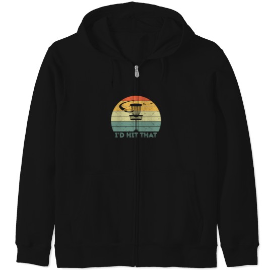 Discover Funny Vintage Disc Golf Frisbee Golf Zip Hoodie