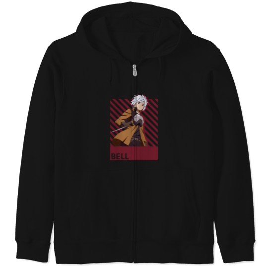 Discover Bell Cranel   Danmachi   Typography 5 Zip Hoodies