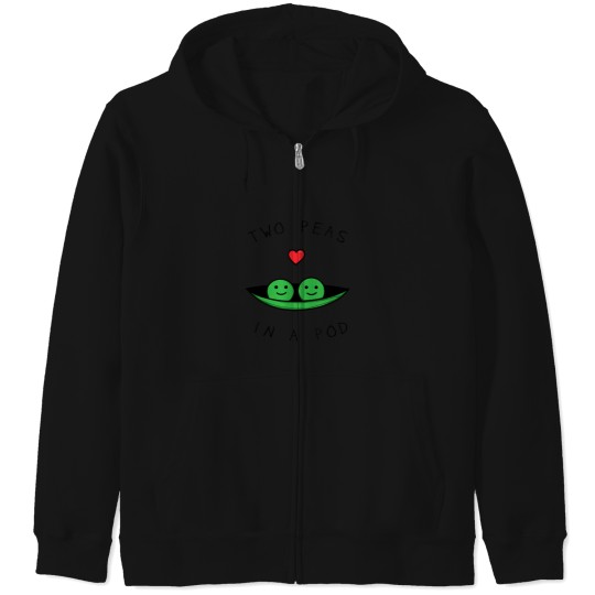 Discover Two Peas In A Pod Vegan Foodie Twin Zip Hoodie Collection
