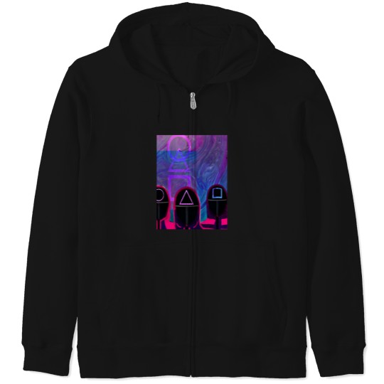 Discover sq game Pink Guards Graphic Zip Hoodies