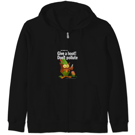 Discover Woodsy Owl Give a Hoot Dont Pollute 70s  8001 Zip Hoodies