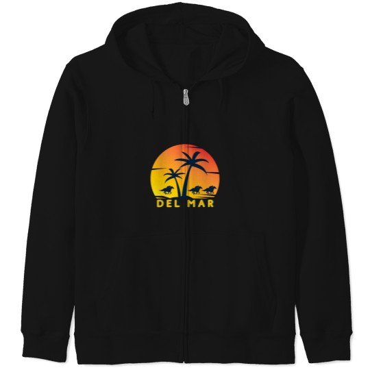 Discover Del Mar Horse Racing Thoroughbred Santa Anita Horse Player Zip Hoodies