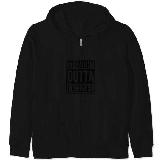 Discover Straight Outta Excuses Block Style Better Self M Zip Hoodies