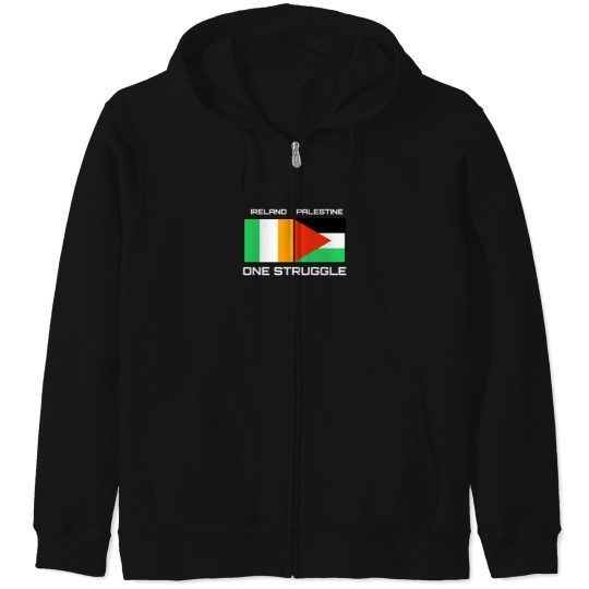 Discover One Struggle (Ireland  Palestine) Zip Hoodies