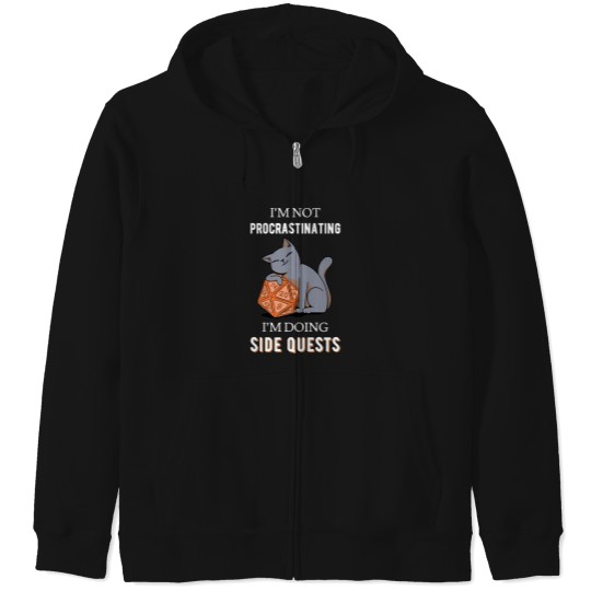 Discover Im Not Procrastinating Im Doing Side Quests Iii Zip Hoodies
