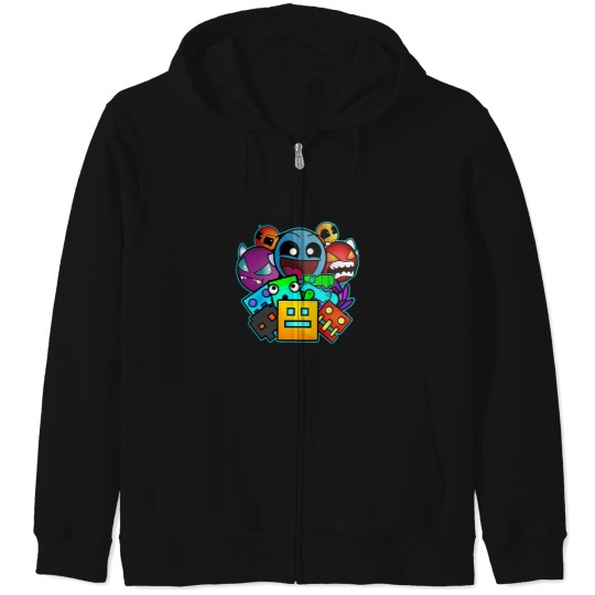 Discover Geometric Dash Classic T-Shirt Zip Hoodies