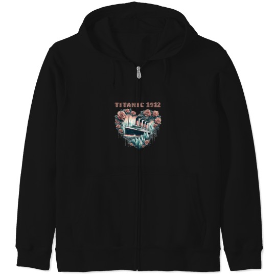 Discover Titanic Remembrance Day Titanic Sinking Kids Wom Zip Hoodies