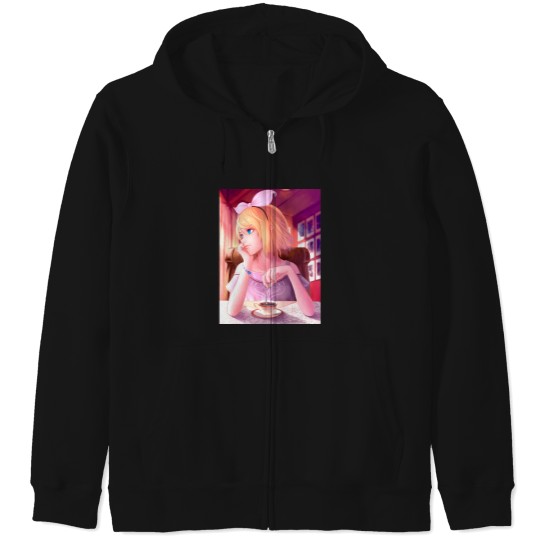Discover Sexy Kagamine Rin Waifu Kawaii Hot(Vocaloid Lewd Anime Girl) Lolita Zip Hoodies