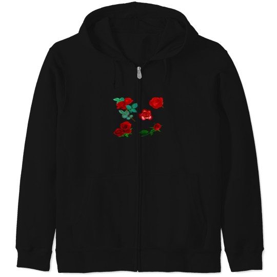 Discover Red   Roses _--------- 1339 Zip Hoodies