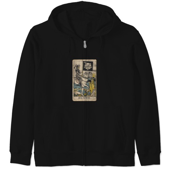 Discover Occult Tarot The Death Gothic Grunge Satan Devil Vintage Design 2681 Zip Hoodies
