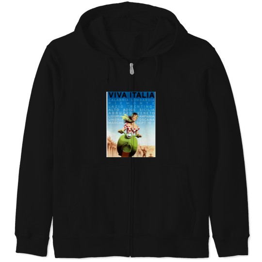 Discover Vintage Italy Travel Zip Hoodies