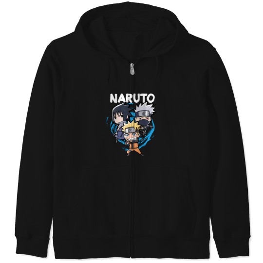 Discover Narutoo Shippuden Chibi Group Zip Hoodies