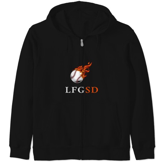 Discover 22 LFGSD Baseball for Men and Women Zip Hoodies