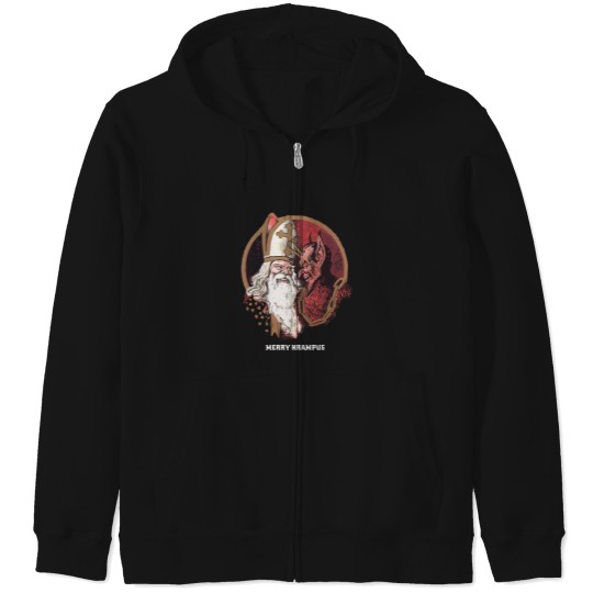 Discover Mens Womens Ugly Krampus Sweaters Funny Men Fan Zip Hoodies