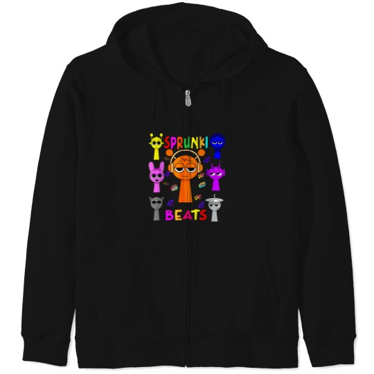 Discover Sprunki Beats Funny Sprunki team Sprunki Game For Kids Zip Hoodies