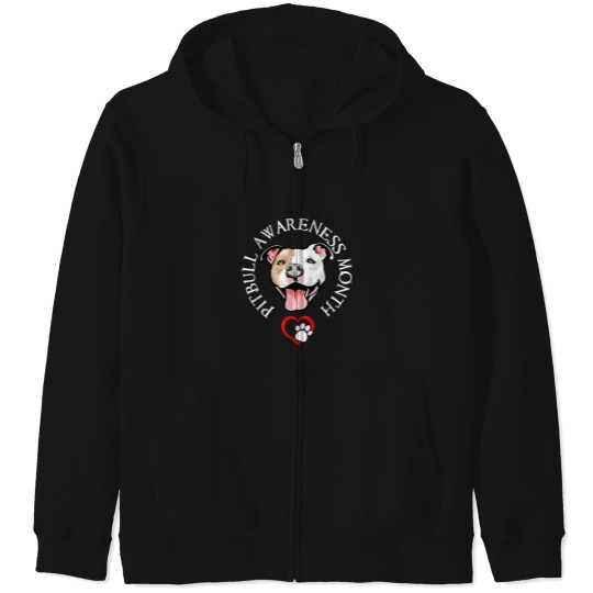 Discover Pitbull Awareness Month - Pitbull Love Zip Hoodies