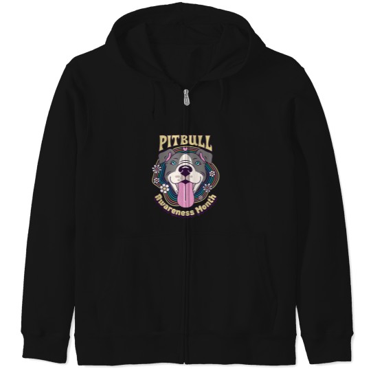 Discover Pitbull Awareness Month - Pitbull Love Zip Hoodies