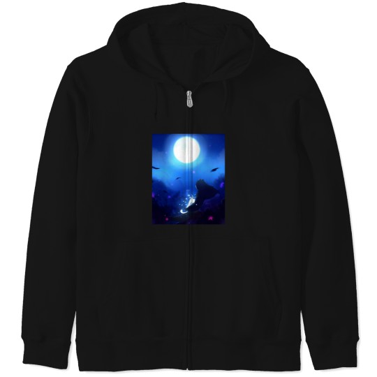 Discover the Moon Graphic Ori and the Blind Forest action game Zip Hoodies