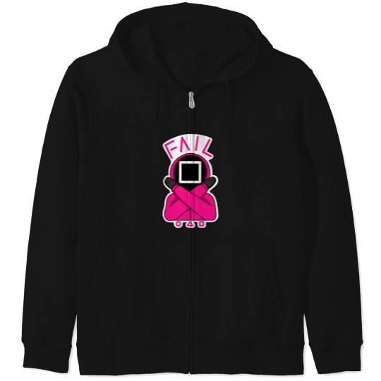 Discover Squid Cosplay Pink Soldier Fail 650 Zip Hoodies
