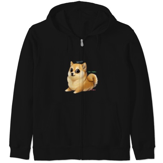 Discover Doge babb cute Zip Hoodies