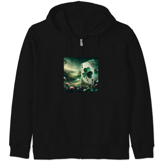 Discover happy st patricks day playing card ace Zip Hoodies