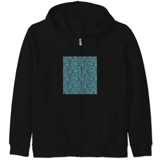 Discover otter cover blue Zip Hoodies