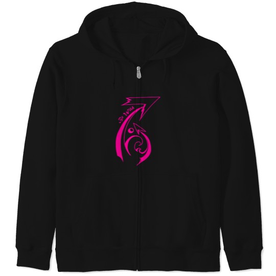 Discover Be Wild Pink Land and Sea Design for the Outdoorsy Adventurer Active Zip Hoodies