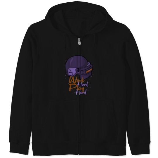 Discover Work hard play Zip Hoodies