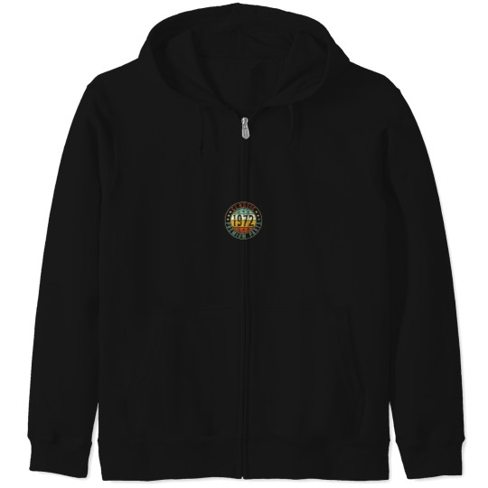 Discover 1972 Birthday Premium Parts Classic Born In 1972 Zip Hoodies