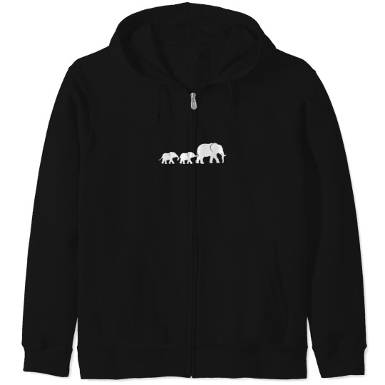Discover Womens Mom Elephant 2 Babies Kids Mama of Two Cu Zip Hoodies