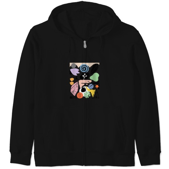 Discover Womens Lover of Abstract ART Minimal Colorful De Zip Hoodies