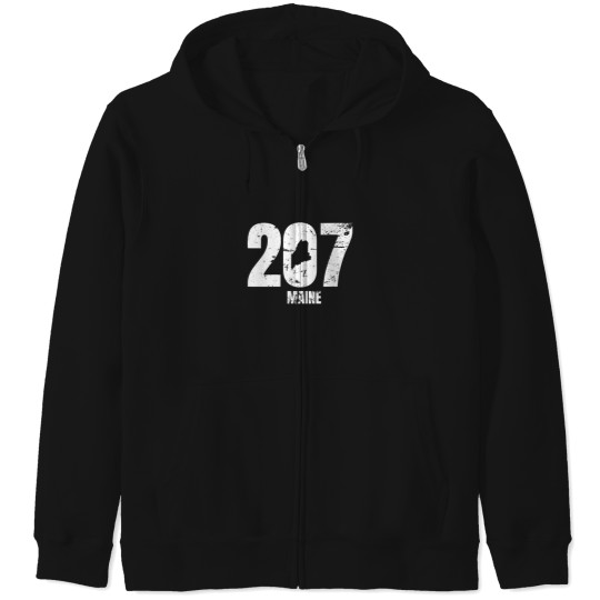 Discover Womens Maine 207 graphic VNeck Zip Hoodies