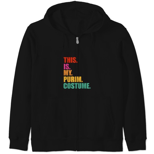 Discover This is my Purim Costume funny Jewish Zip Hoodies