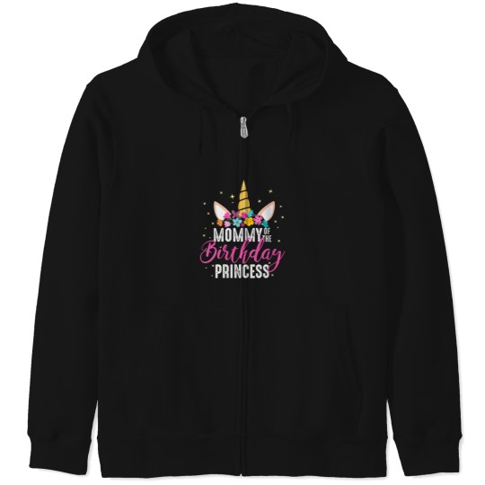 Discover Womens Mommy Of The Birthday Princess Mother Gir Zip Hoodies