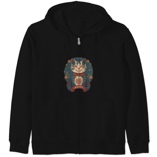 Discover Karma Is Cat Swift Karma. Zip Hoodies