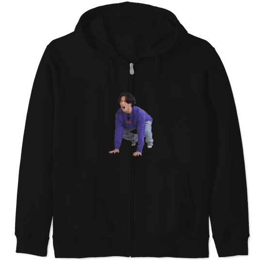 Discover Jungkook Sticker Meme Zip Hoodies