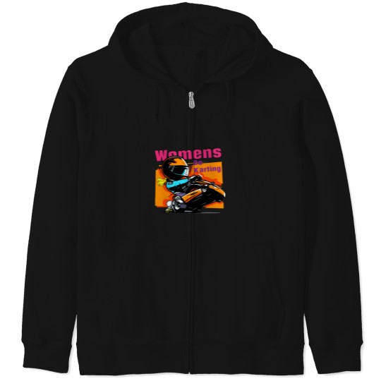 Discover Womens go karting Zip Hoodies
