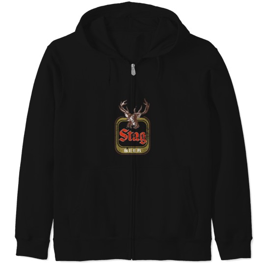 Discover Vintage Stag Beer Zip Hoodies