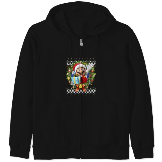 Discover à manches longues avec couronne de noël 3d Zip Hoodies
