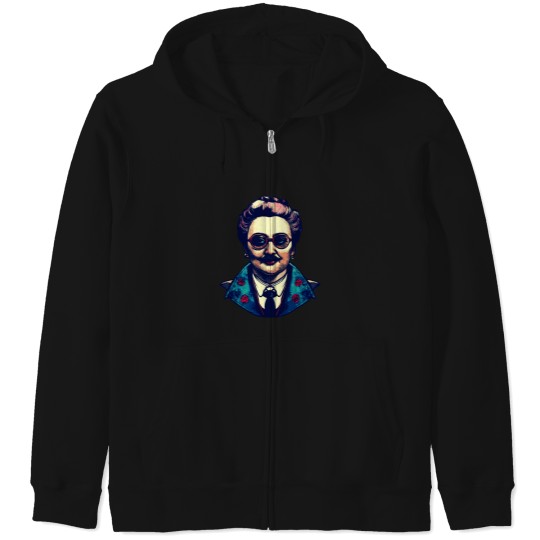 Discover Revolutionary Radiance A Bold Portrayal Of Rosa Luxemburg Zip Hoodies