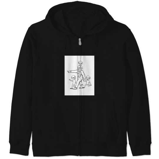 Discover Big Foott Big Brother with Aliens Zip Hoodies