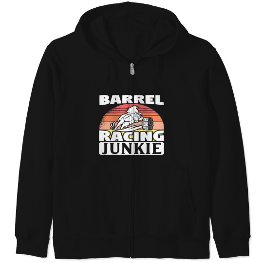 Discover Funny Horse Barrel Racer Racing Junkie Horse Riding Zip Hoodies
