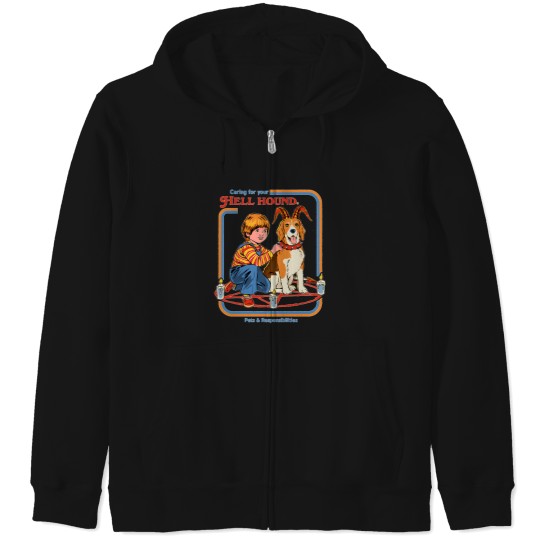Discover Caring-For-Your-Hell-Hound Zip Hoodies